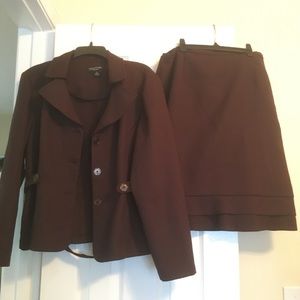 4 pc Brown Skirt Suit